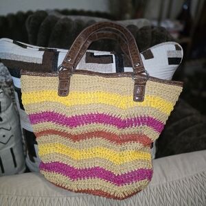 Colorful Woven Tote Bag By Merona